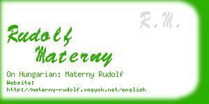 rudolf materny business card